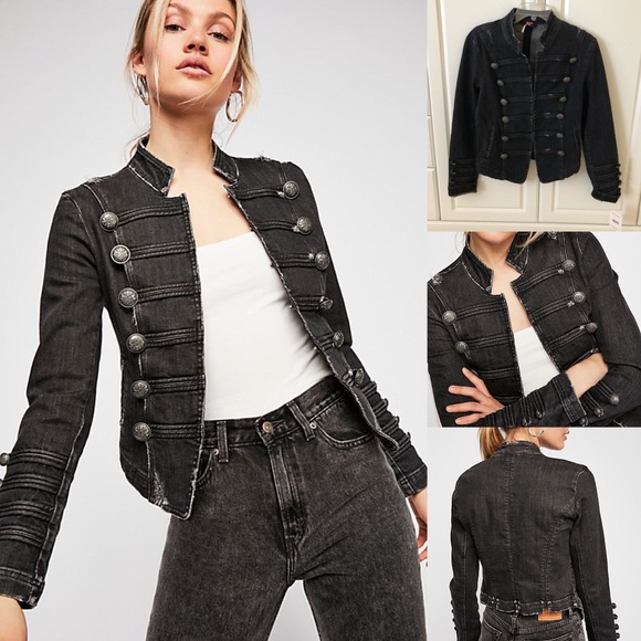 free people fitted military jacket
